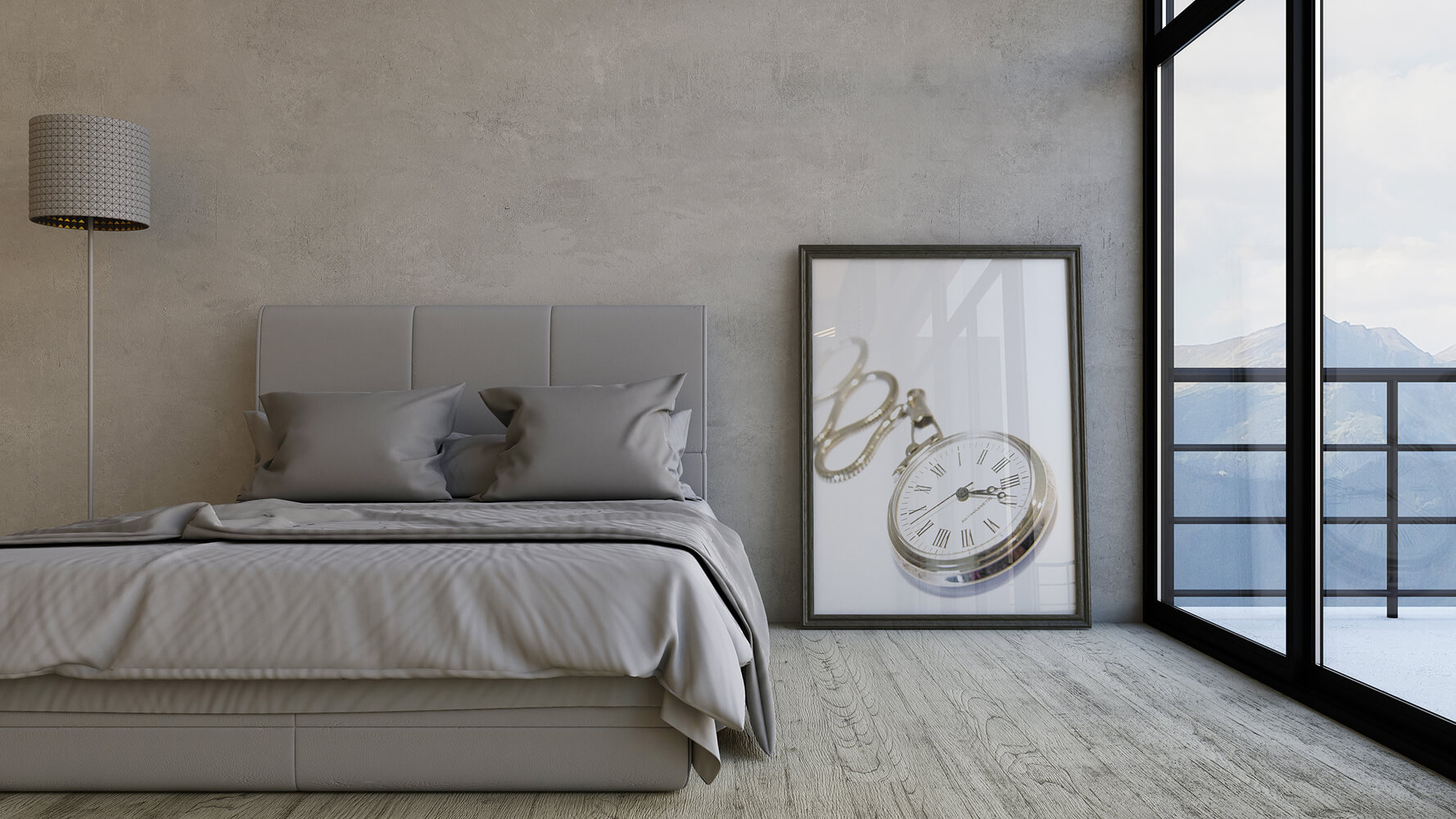 3d render bedroom